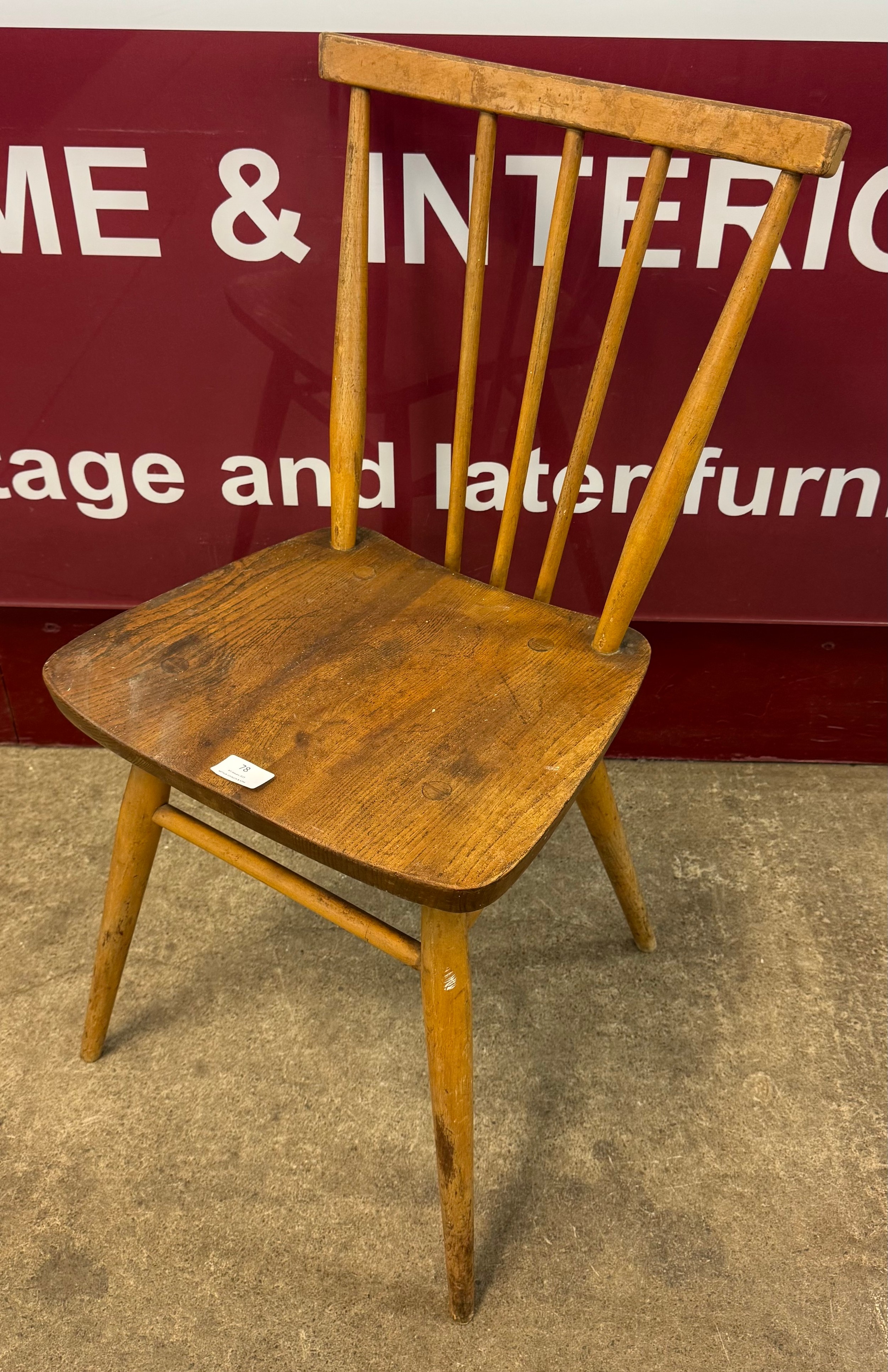 An Ercol Blonde elm and beech 391 model chair