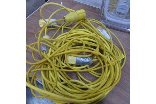 A 2 socket 110V transformer, a roll of approximately 30m of 110V extension cable and a 110V - Image 5 of 5