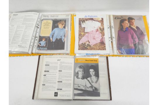 Three binders of retro knitting patterns **PLEASE NOTE THIS LOT IS NOT ELIGIBLE FOR IN-HOUSE POSTING - Image 2 of 3