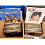 A collection of LP records, country, Elvis Presley, etc