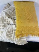 Dorothee Schumacher Cosy Towelling Cushion with Pineapple Patterning 526002 - Yellow.