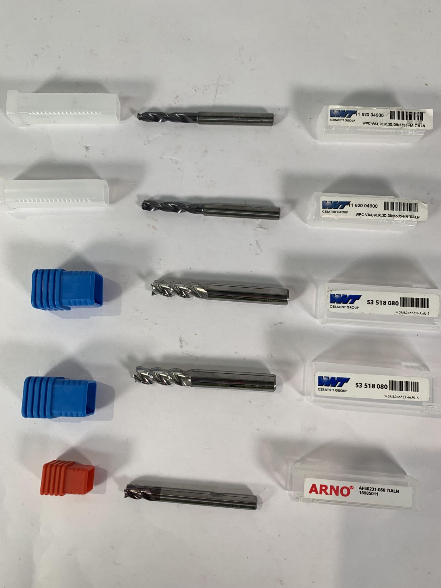 Five Milling/Cutting Pieces, various sizes, As New.