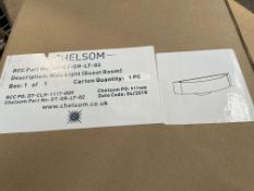 Chelsom Lighting Wall Light (guest room) - Sandblasted Frosted Glass & Silver - New.
