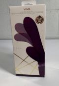 VIVE-TANI Rechargeable Pulse-Wave Triple Motor Finger Motion Silicone Vibrator - Purple