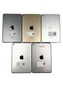 Four pre-owned Apple iPad Mini 4 A1538 64GB (iCloud unlocked. Various conditions).