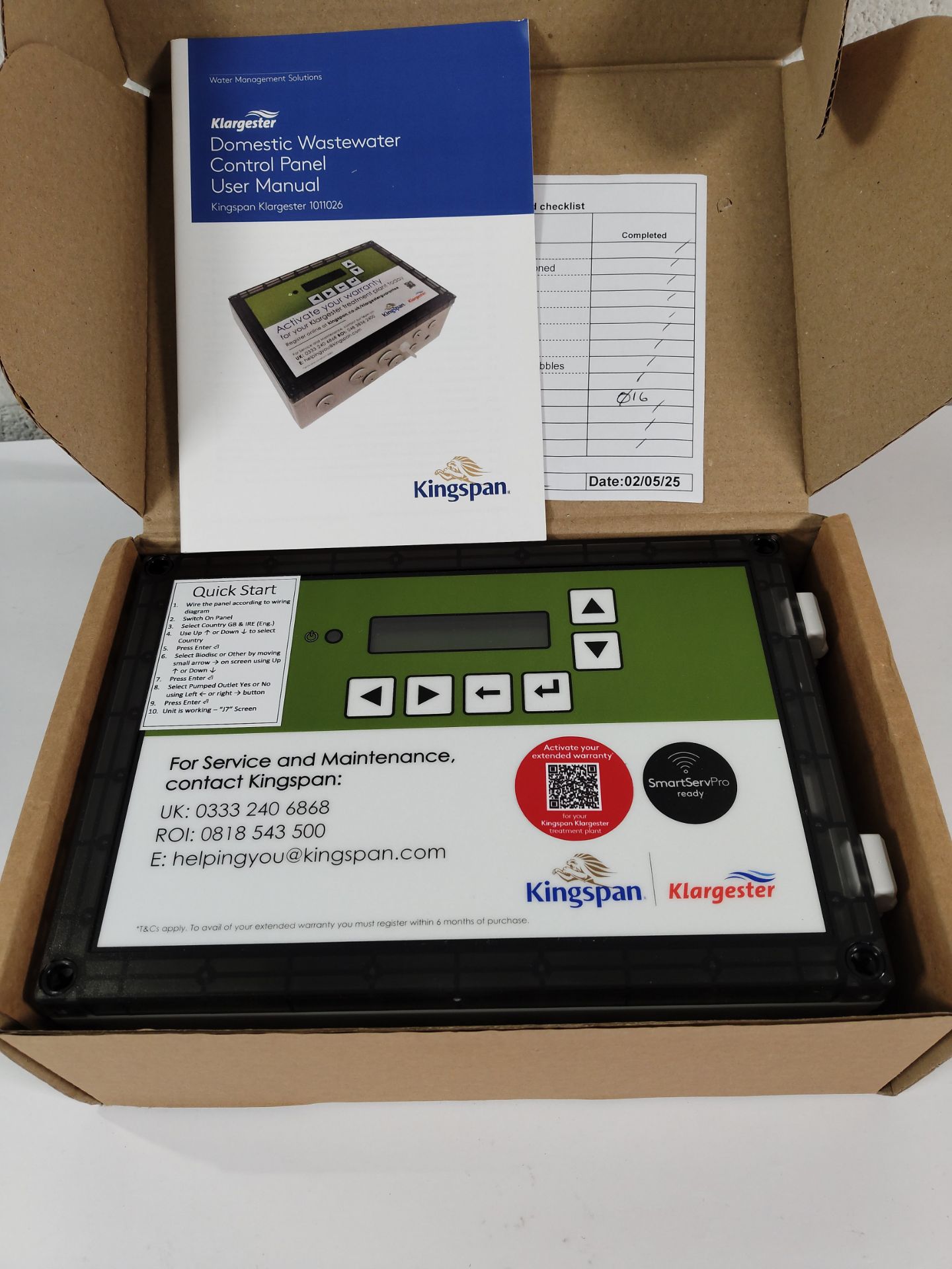 Wwtp Control Panel A Kingspan Domestic Wastewater Control Panel with Panasonic motor and ...