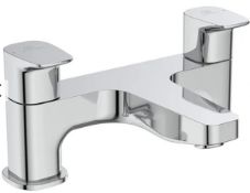 An Ideal Standard Ceraplan Chrome Dual Control Bath Filler, boxed (BD264AA) (stock image).