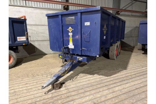 2001 AS Marston Wootton ACMT 14t grain trailer, sprung drawbar, manual tailgate and grain chute, twi - Image 1 of 24