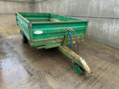 2005 Warwick 3t drop side single axle hydraulic tipping trailer on 10.0/75-15.3 wheels and tyres. Se