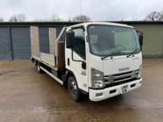 2019 Isuzu N75 190 Easy Euro 7.5t beaver tail lorry with winch, 17ft bed, 3ft 8� beaver tail, manual