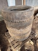 5No 9.00-20 tyres with 4No rims