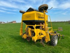 Claydon Hybrid 3m drill with Accord metering unit and bout markers, linkage mounted. Serial No: SRL3