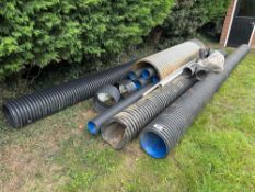 Quantity of twin wall pipe. Various widths and lengths