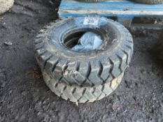 2No 6.90/6.00-9 IND tyres plus inner tubes (1No new)