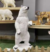 HUGE NEW 120CM TALL FIBREGLASS WHITE POLAR BEAR