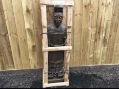 CRATED 140CM TALL CHINESE WARRIOR IN BRONZE FINISH