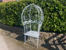 NEW BOXED WHITE ORNATE DOME GARDEN SEAT