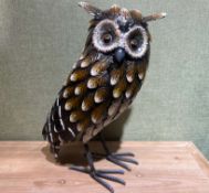 NEW DECORATIVE METAL OWL STATUE