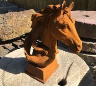 LARGE HEAVY CAST IRON HORSE HEAD