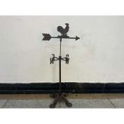 CAST IRON OUTDOOR WEATHER VANE ON STAND