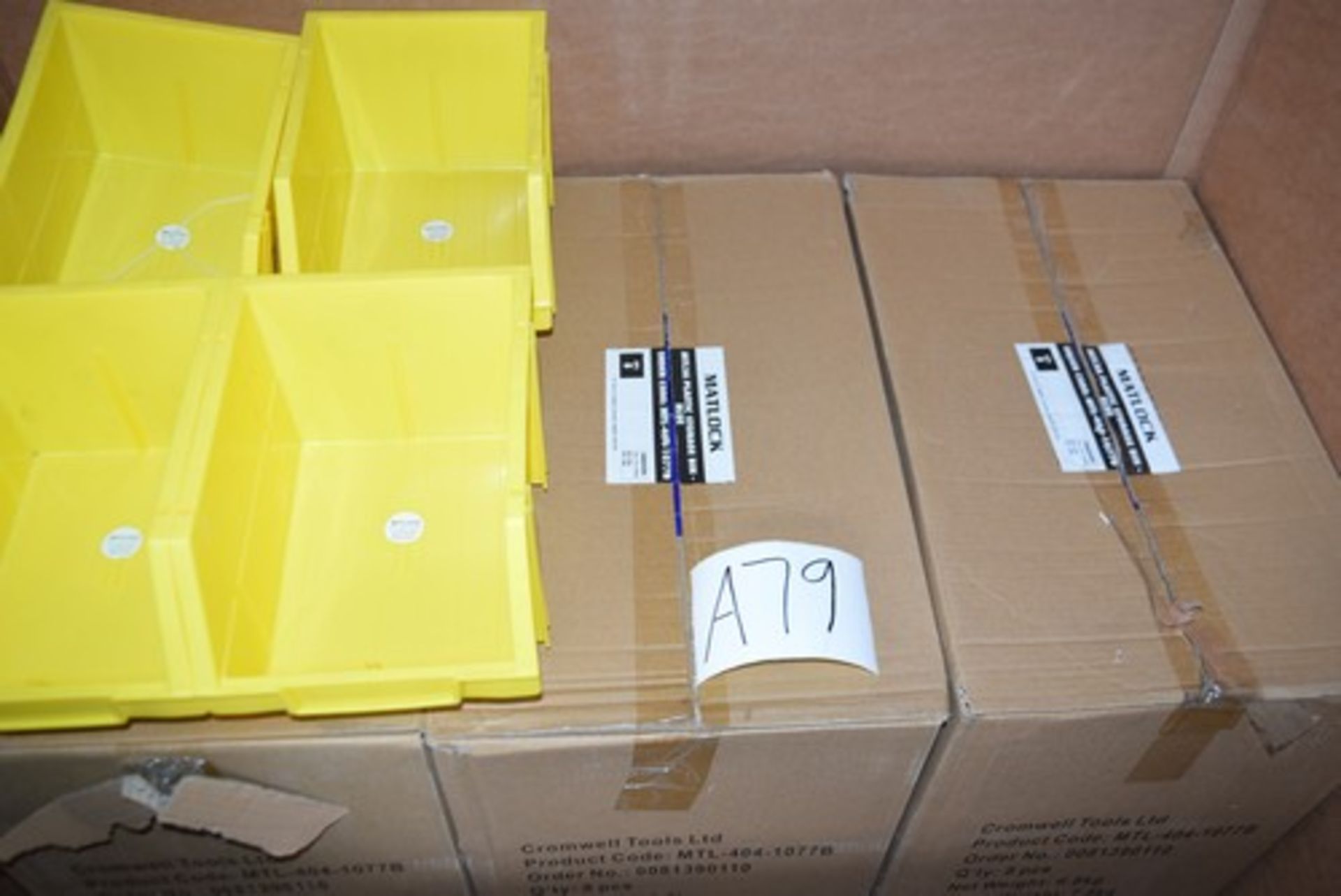 3 x boxes of Matlock plastic storage bins, 8 pieces per box, 620 x 370 ...