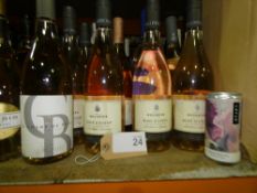 30 x assorted bottles of rose and a quantity of 187ml cans of Luberon rose 2024 (C19)