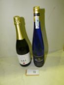 5 x 75cl bottles of The wine Society 2021 Cava and 2 x 750ml bottles of Txakoli Rezabal Arri 2024 (