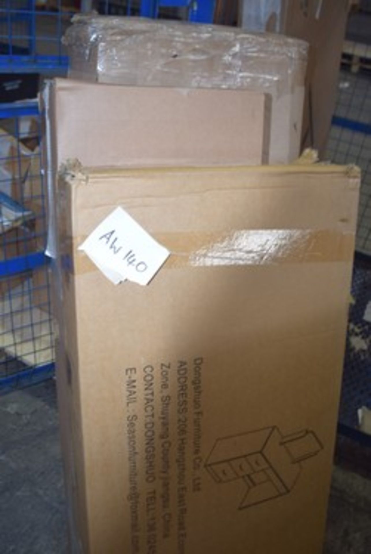 3 x pieces of flat pack furniture, 1 x dressing table, item code: FRDE03BK10000000, 1 x unbranded