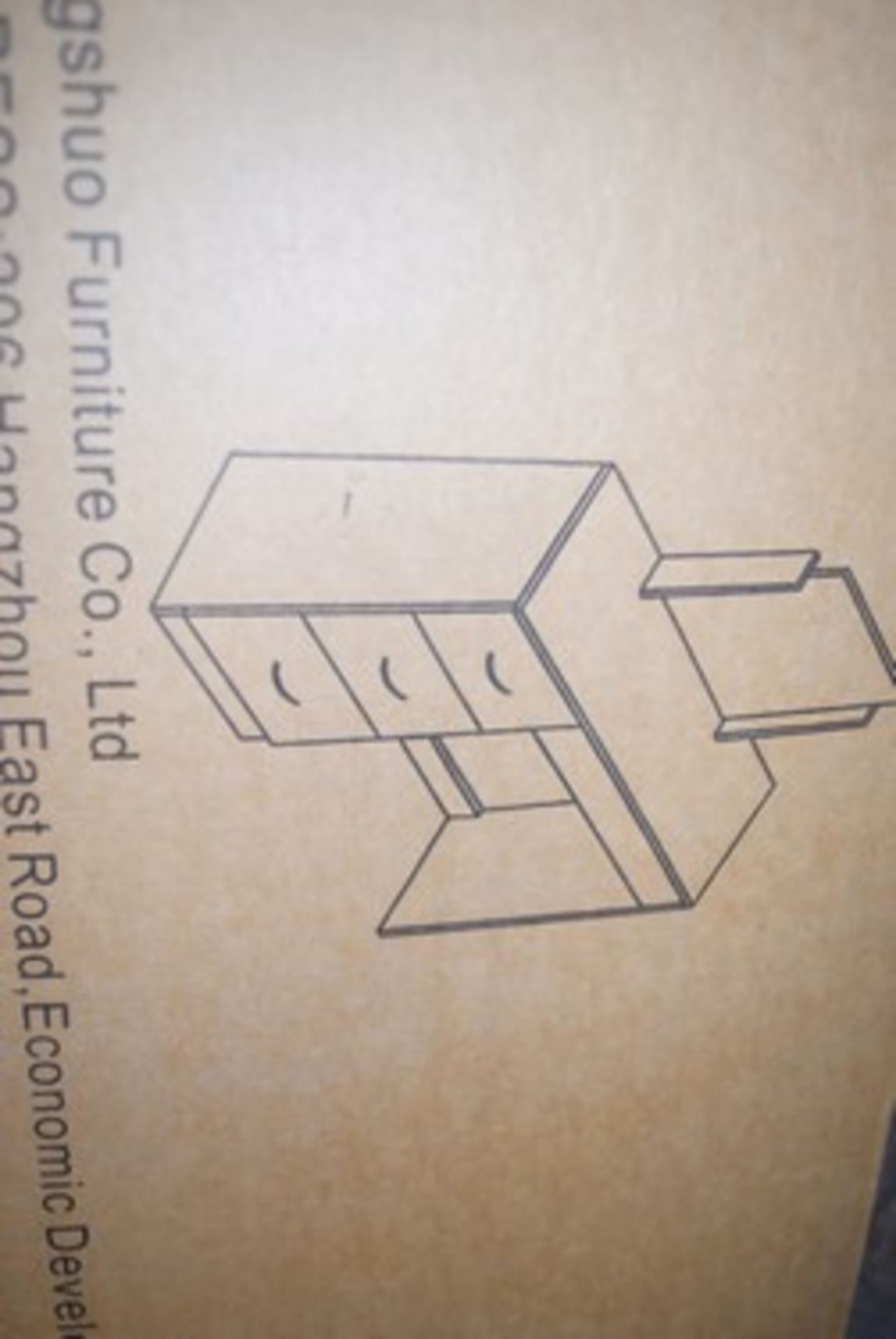 3 x pieces of flat pack furniture, 1 x dressing table, item code: FRDE03BK10000000, 1 x unbranded - Image 2 of 5