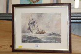 Richard Tearoe, framed and glazed watercolour stud