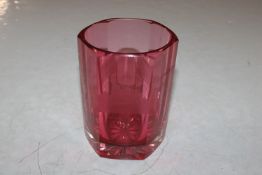 A 19th Century Bohemian cut and engraved red glass