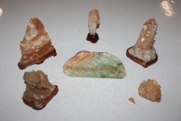 A collection of natural rock and other specimens