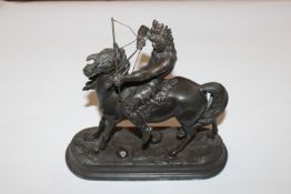 After Remington, figure of an American Indian moun