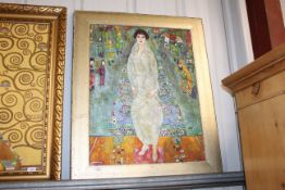 After Gustav Klimt, portrait of Baroness Elizabeth