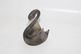 A Murano Scavo glass swan by Cenedese