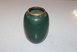 A bronze baluster vase