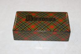 A late 19th Century tartan ware box