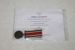 A Special Constabulary medal to John Jackson