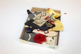 A box of mixed military items