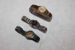 A ladies Seiko 5 wrist watch and two others