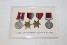 A WWII group to M. Hussain SW Scouts