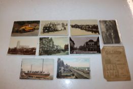 A small quantity of vintage post-cards including v