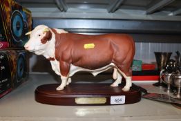 A Royal Doulton model of a Hereford bull