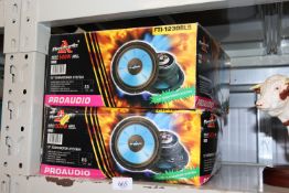 Two Pro Audio subwoofer systems