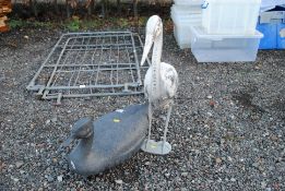 Two plastic animal ornaments in the form of a duck