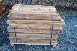 A quantity of various sawn lengths of timber (most