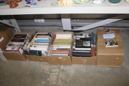 Seven boxes containing a quantity of various books relating to modern history & general literature