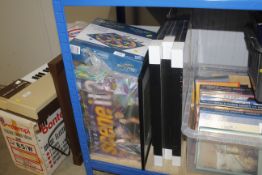 A bag containing various board games unknown if co