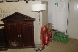 A standard lamp and shade, vendor reports from Lau