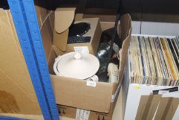 A box containing various sundry items to include a